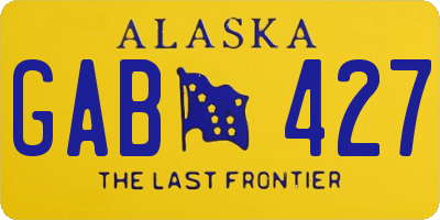 AK license plate GAB427