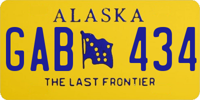 AK license plate GAB434