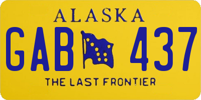 AK license plate GAB437