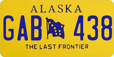 AK license plate GAB438