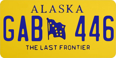 AK license plate GAB446