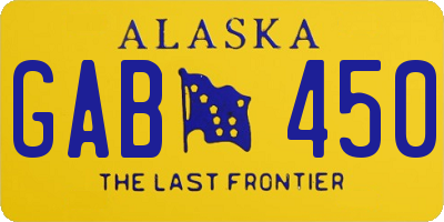 AK license plate GAB450