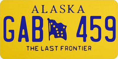 AK license plate GAB459