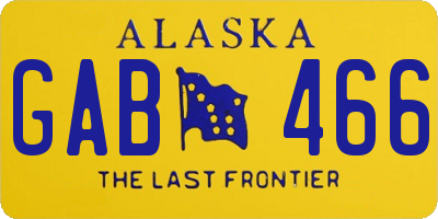 AK license plate GAB466