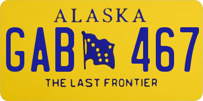 AK license plate GAB467