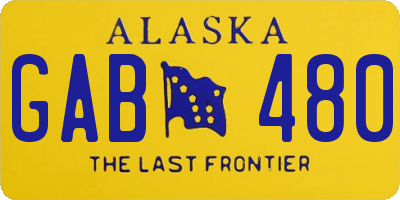 AK license plate GAB480