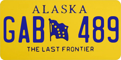 AK license plate GAB489
