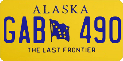 AK license plate GAB490