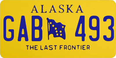 AK license plate GAB493