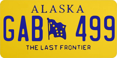 AK license plate GAB499