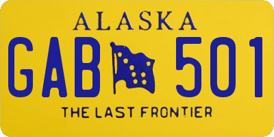 AK license plate GAB501