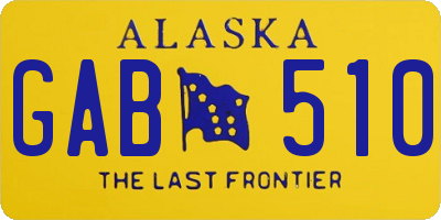 AK license plate GAB510