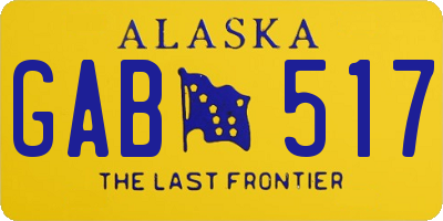 AK license plate GAB517