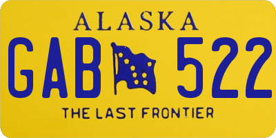 AK license plate GAB522