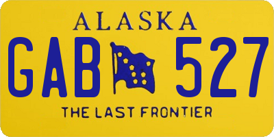 AK license plate GAB527