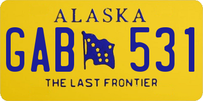 AK license plate GAB531