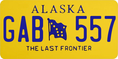AK license plate GAB557
