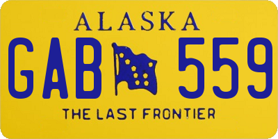 AK license plate GAB559