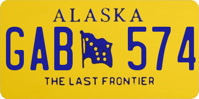 AK license plate GAB574