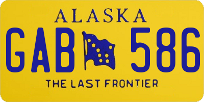 AK license plate GAB586
