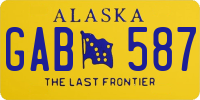 AK license plate GAB587