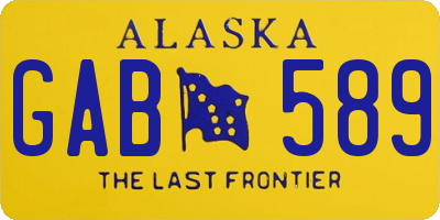 AK license plate GAB589