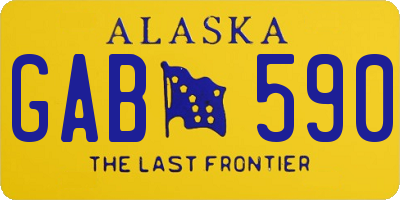 AK license plate GAB590