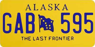 AK license plate GAB595