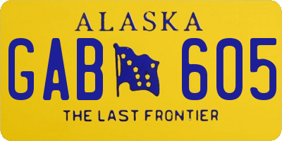 AK license plate GAB605