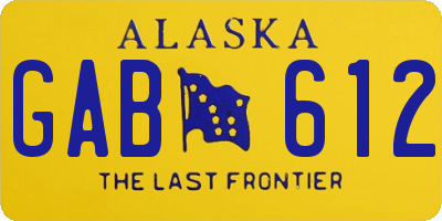 AK license plate GAB612