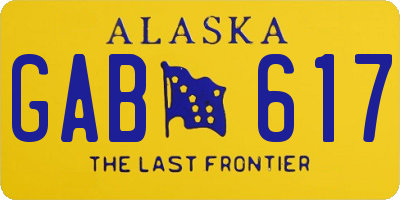 AK license plate GAB617