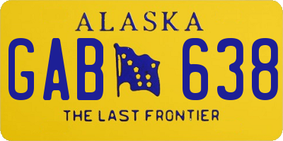 AK license plate GAB638