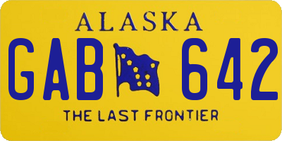 AK license plate GAB642