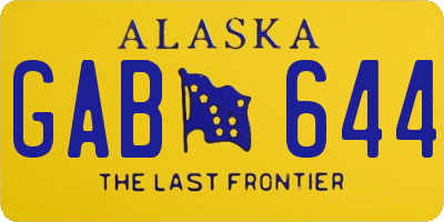 AK license plate GAB644