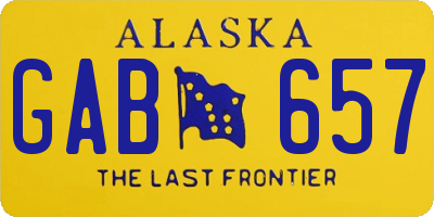 AK license plate GAB657
