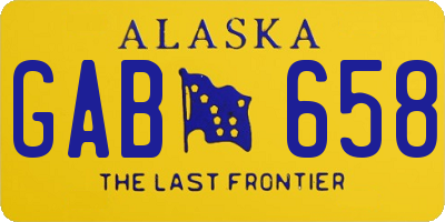 AK license plate GAB658