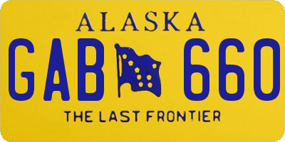 AK license plate GAB660