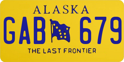 AK license plate GAB679