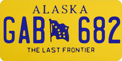 AK license plate GAB682