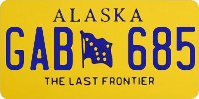 AK license plate GAB685