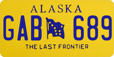AK license plate GAB689