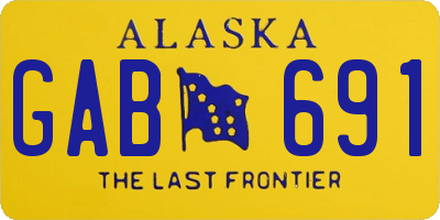 AK license plate GAB691
