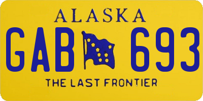 AK license plate GAB693
