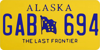 AK license plate GAB694