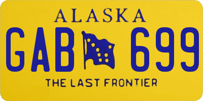 AK license plate GAB699