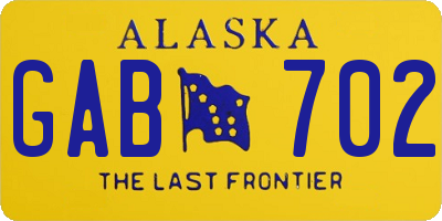 AK license plate GAB702