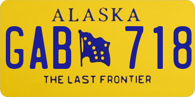 AK license plate GAB718