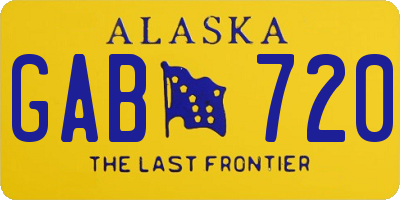 AK license plate GAB720