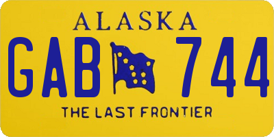 AK license plate GAB744