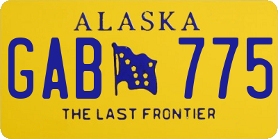 AK license plate GAB775